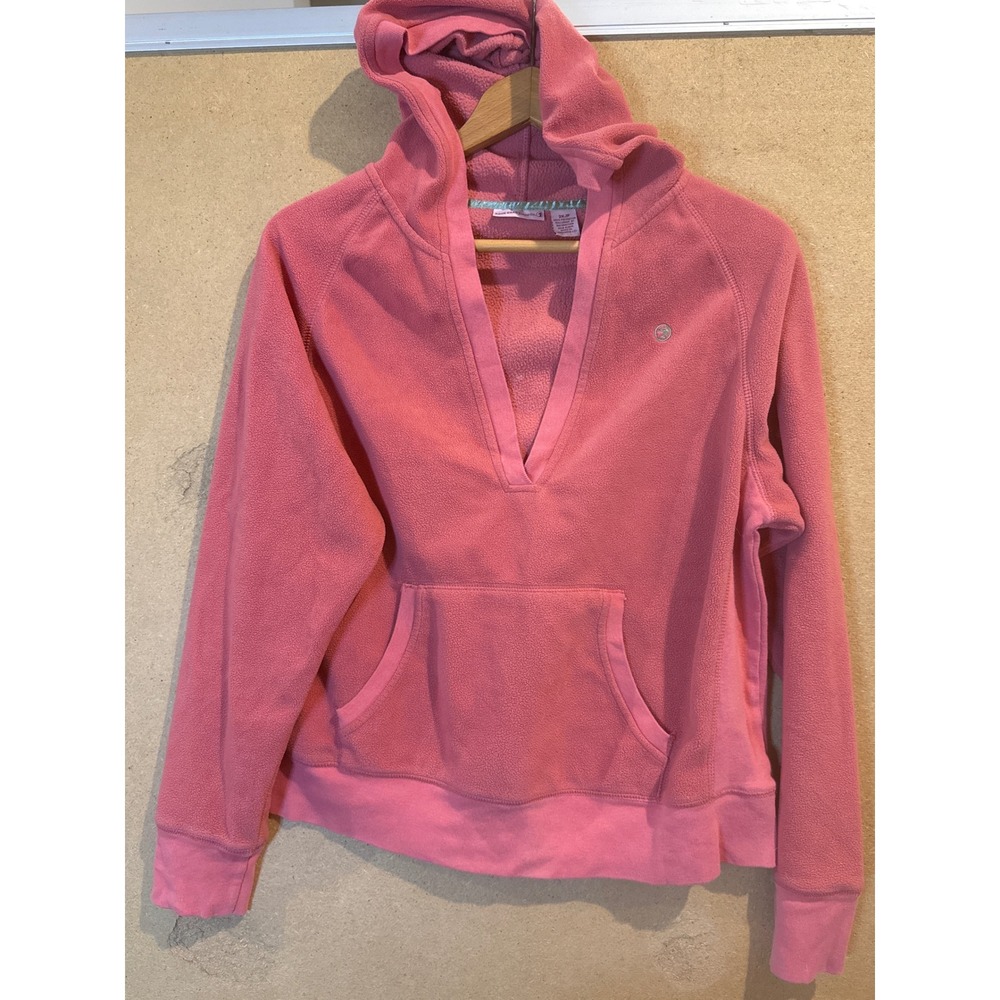 Duck Head Jeans Co Womens Pink Fleece Pullover Hoodie Deep V-Neck 2XJP RN82814